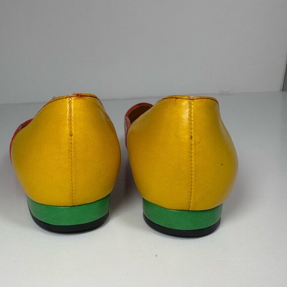 Parallele Paris Colorblock Leather Flats Women’s  4.5 5 35.5 Retro Minimalist - Picture 4 of 12